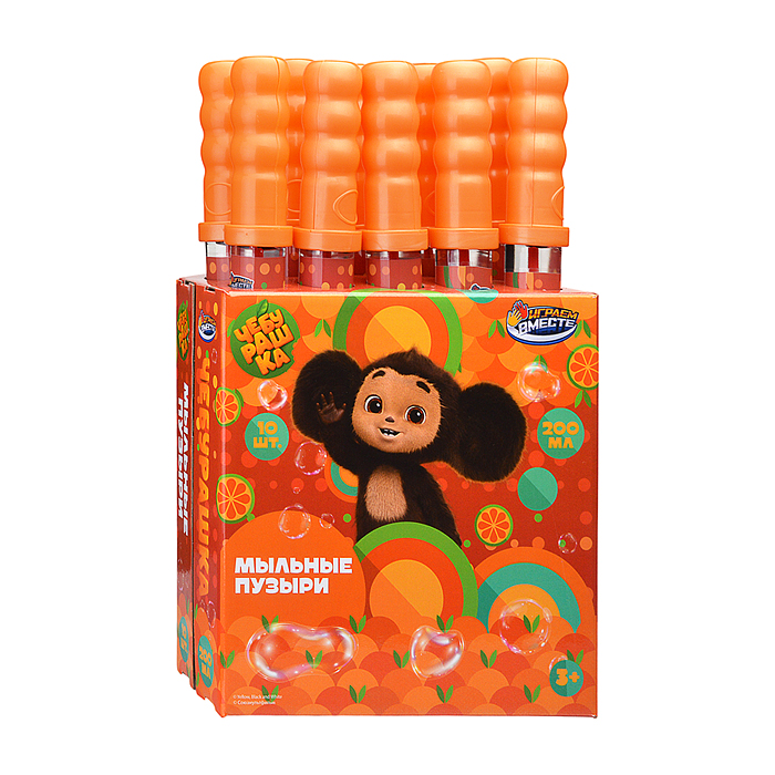 Фото к товару Мыльные пузыри "Чебурашка" 200 мл, в колбе 38 см, кор.23,5*10,5*38см. Мыльные пузыри "Чебурашка" 200 мл, в колбе 38 см, кор.23,5*10,5*38см.