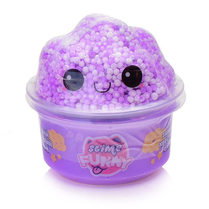 Игрушка для детей "Funny Slime", слайм с вложениями, облачко
