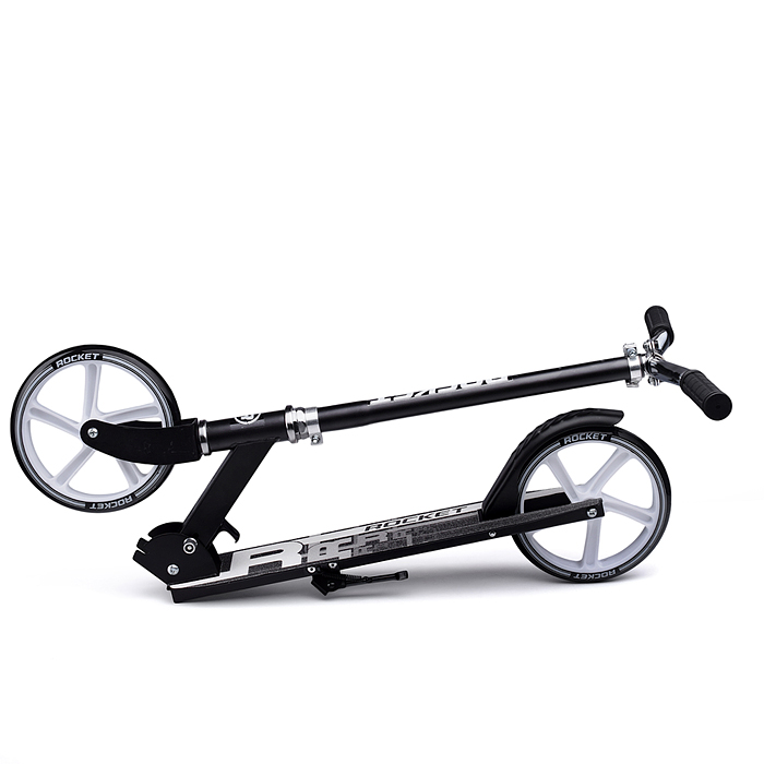 Фото к товару Самокат-снегокат R0181.BK с изогнутой ручкой (черный) Самокат-снегокат R0181.BK с изогнутой ручкой (черный)