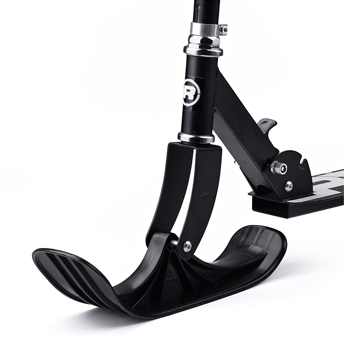 Фото к товару Самокат-снегокат R0181.BK с изогнутой ручкой (черный) Самокат-снегокат R0181.BK с изогнутой ручкой (черный)