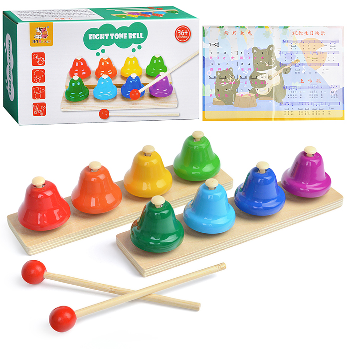 Набор деревянных восьмитоновых колокольчиков D1861 Набор деревянных восьмитоновых колокольчиков D1861