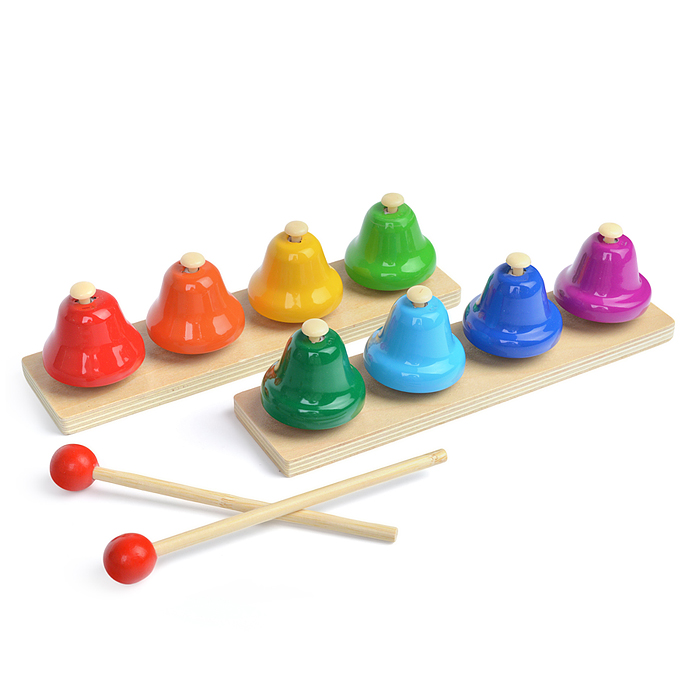 Фото к товару Набор деревянных восьмитоновых колокольчиков D1861 Набор деревянных восьмитоновых колокольчиков D1861