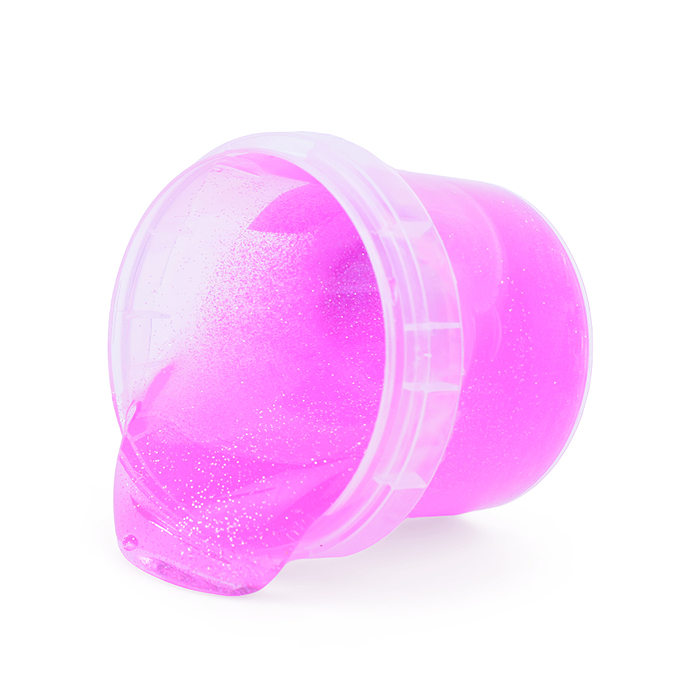 Слайм "Стекло" с малиновыми блестками, 90 гр