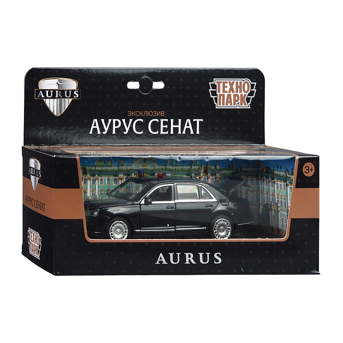 Фото к товару Машина металл Аурус Сенат 13,5 см, (двери, багаж, черный) инерц, в коробке Машина металл Аурус Сенат 13,5 см, (двери, багаж, черный) инерц, в коробке