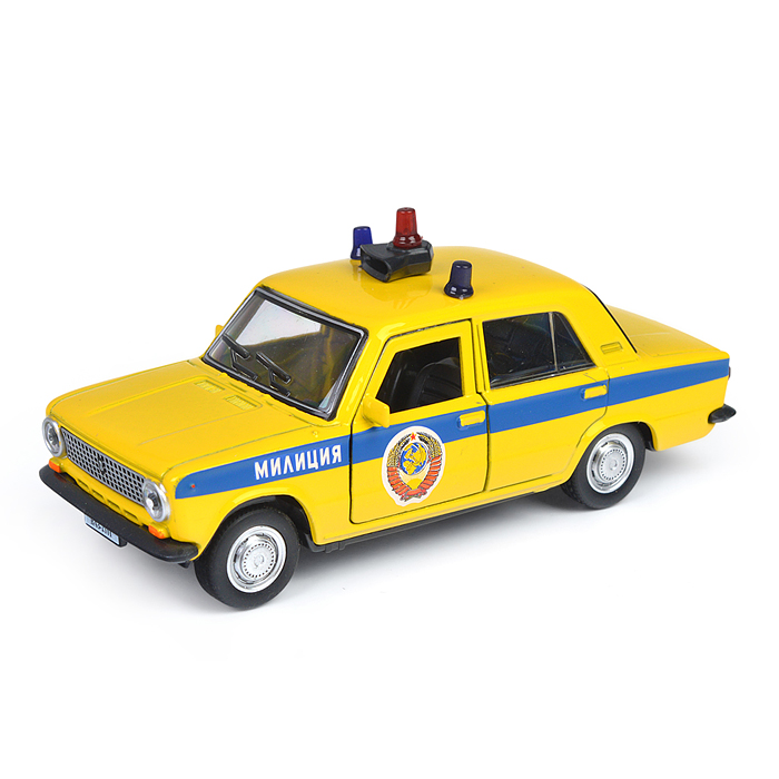 Фото к товару Машина металл ВАЗ-2101 Полиция 12 см, (свет-звук, двери) инерц., в коробке Машина металл ВАЗ-2101 Полиция 12 см, (свет-звук, двери) инерц., в коробке