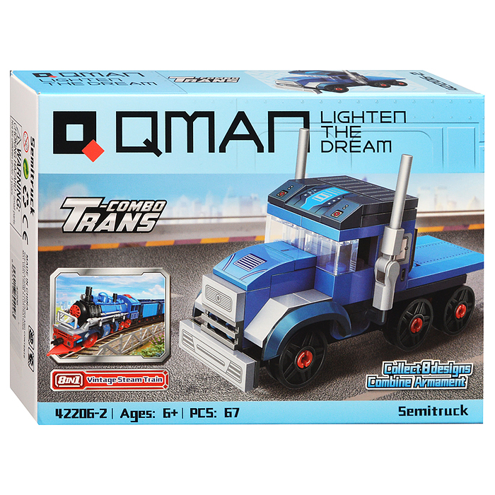 Конструктор 42206 "Транспорт" 8 в 1, в коробке