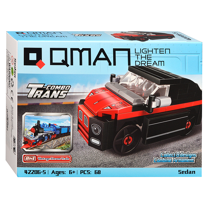 Конструктор 42206 "Транспорт" 8 в 1, в коробке