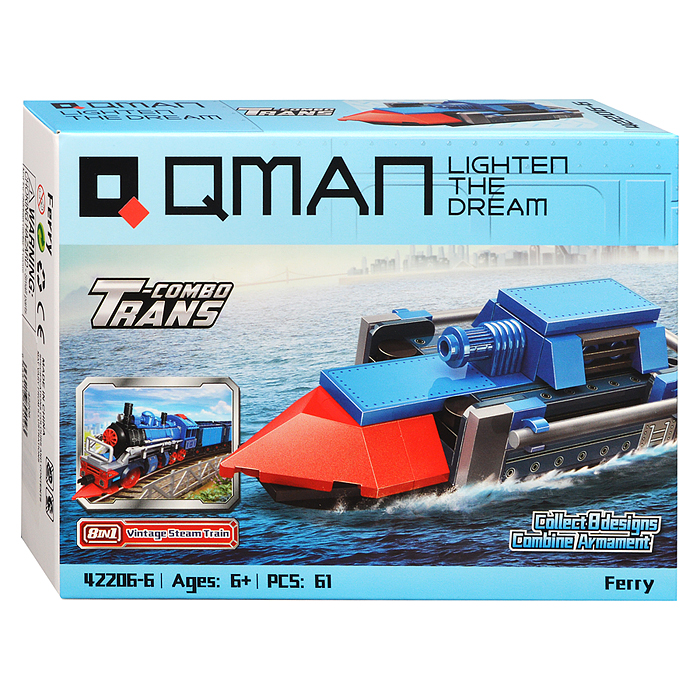 Конструктор 42206 "Транспорт" 8 в 1, в коробке