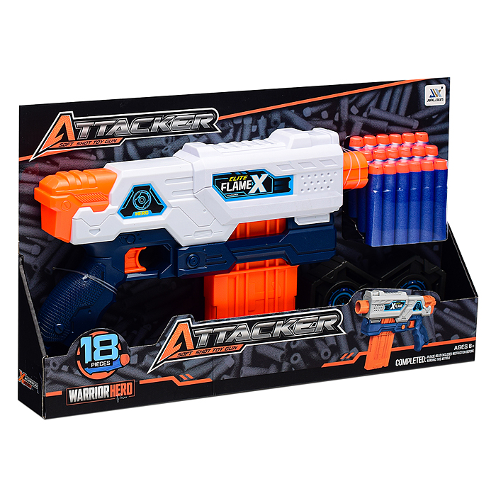 Фото к товару Бластер JLX7257 "Attacker-11" в коробке Бластер JLX7257 "Attacker-11" в коробке