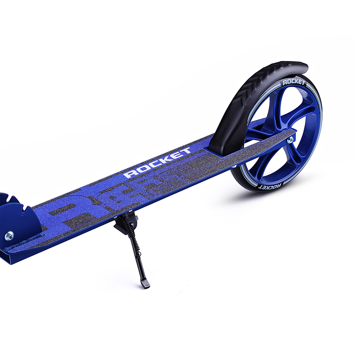 Самокат-снегокат R0181.BL с изогнутой ручкой (синий)