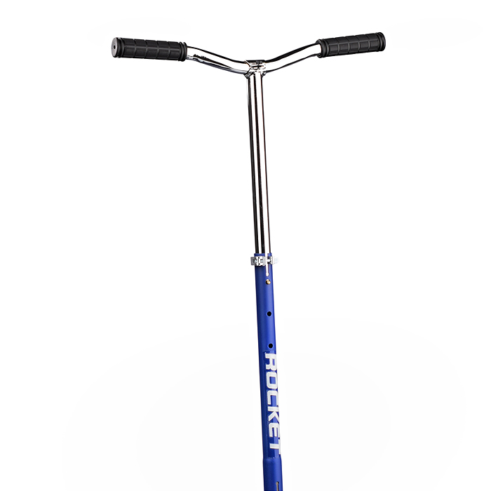 Самокат-снегокат R0181.BL с изогнутой ручкой (синий)