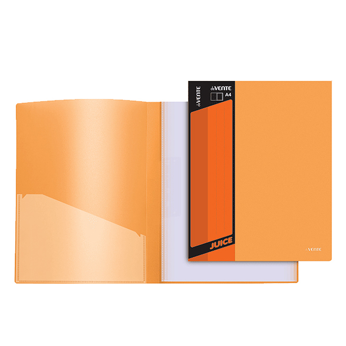 Папка с 40 вкладышами "Juicy" A4, 450 мкм, вкладыши 30 мкм, фактура "песок" 