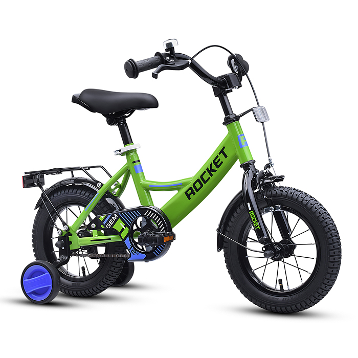 Фото к товару Велосипед 12" Rocket Gem, цвет зеленый Велосипед 12" Rocket Gem, цвет зеленый