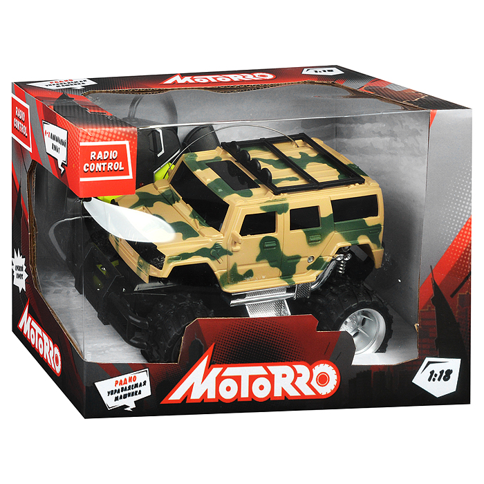 Фото к товару Машинка радиоуправляемая "Джип" масштаб 1:18, 4-х канальный пульт, на батарейках Машинка радиоуправляемая "Джип" масштаб 1:18, 4-х канальный пульт, на батарейках