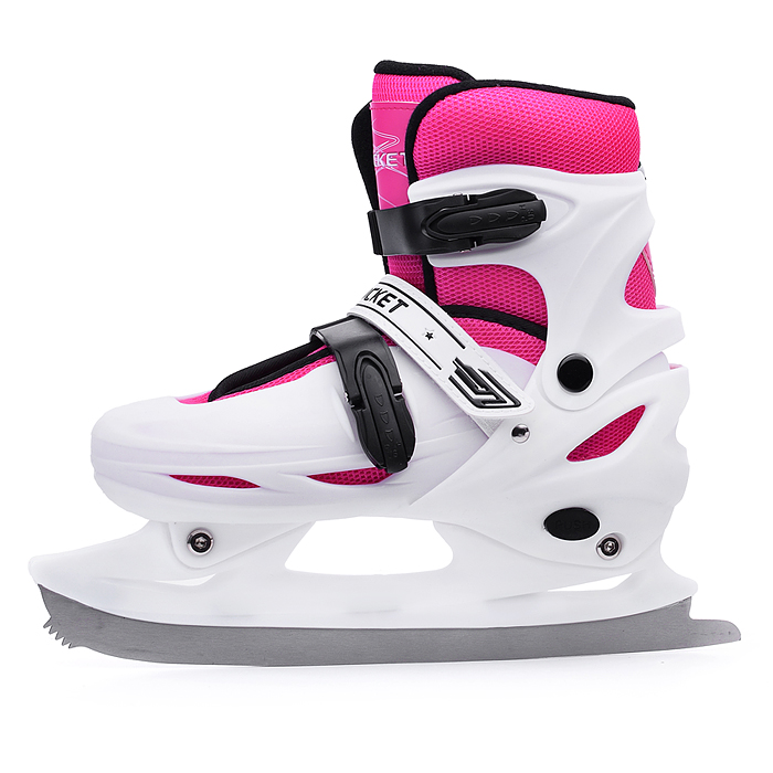 Фото к товару Коньки R0010 детские L бело-розовый Коньки R0010 детские L бело-розовый