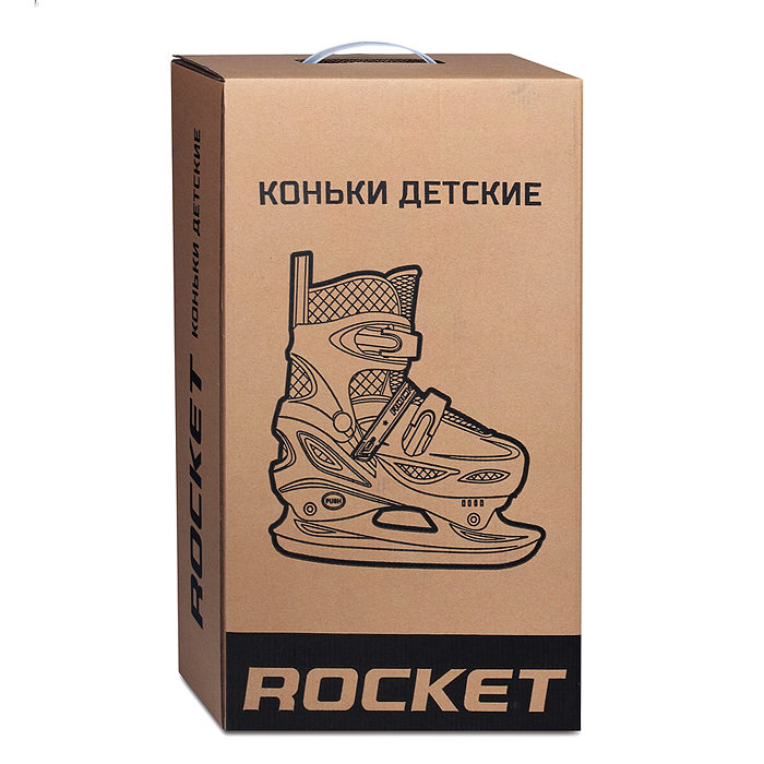 Фото к товару Коньки R0010 детские L бело-розовый Коньки R0010 детские L бело-розовый