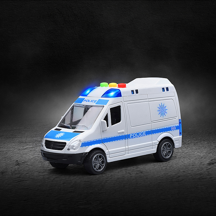 Машина RJ043 "Фургон полицейский" на батарейках, в коробке