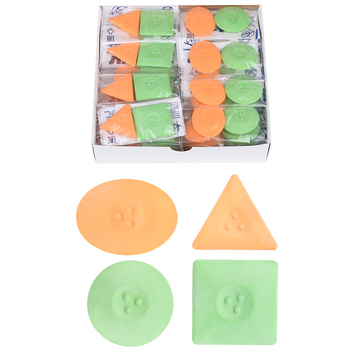 Ластик фигурный флуоресцентный "Геометрия" набор 2 шт Ластик фигурный флуоресцентный "Геометрия" набор 2 шт