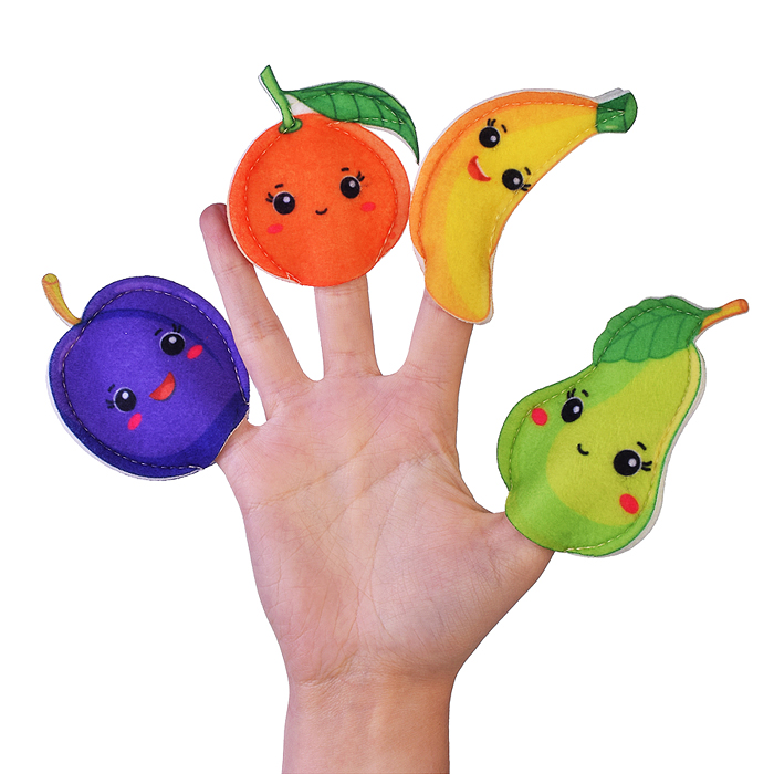 Фото к товару Пальчиковый театр "Фрукты" фетр Пальчиковый театр "Фрукты" фетр