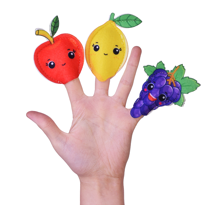 Фото к товару Пальчиковый театр "Фрукты" фетр Пальчиковый театр "Фрукты" фетр