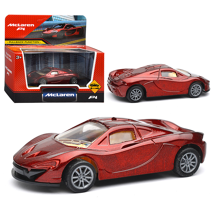 Машина металл Mclaren p1, 9,5 см, своб. ход, коробка Машина металл Mclaren p1, 9,5 см, своб. ход, коробка