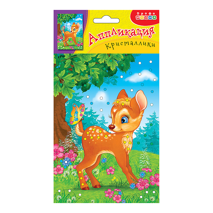 Аппликация. Кристаллики. Олененок Аппликация. Кристаллики. Олененок