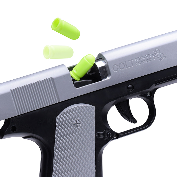 Фото к товару Пистолет 710-1 "Colt" с мягкими пулями, в коробке Пистолет 710-1 "Colt" с мягкими пулями, в коробке