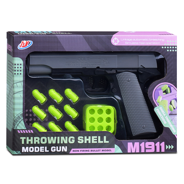 Фото к товару Пистолет 710-1 "Colt" с мягкими пулями, в коробке Пистолет 710-1 "Colt" с мягкими пулями, в коробке