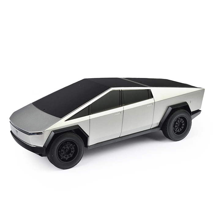 Фото к товару Машина р/у Tesla Cybertruck, 24,5 см, (свет, аккум.) серебристый, в коробке Машина р/у Tesla Cybertruck, 24,5 см, (свет, аккум.) серебристый, в коробке
