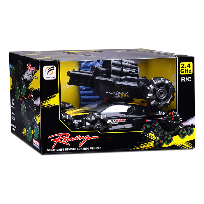 Фото к товару Машина QF667-13 "Буря" с пушкой и паром, на р/у 27 MHz, в коробке Машина QF667-13 "Буря" с пушкой и паром, на р/у 27 MHz, в коробке