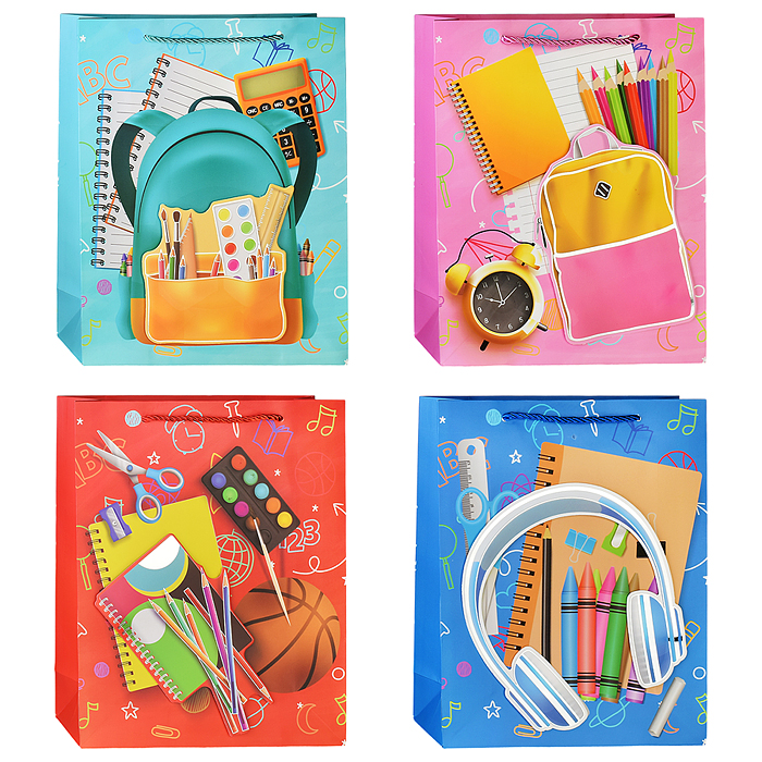 Пакет подарочный 00-4899 "День знаний" 26*10*32см. Пакет подарочный 00-4899 "День знаний" 26*10*32см.