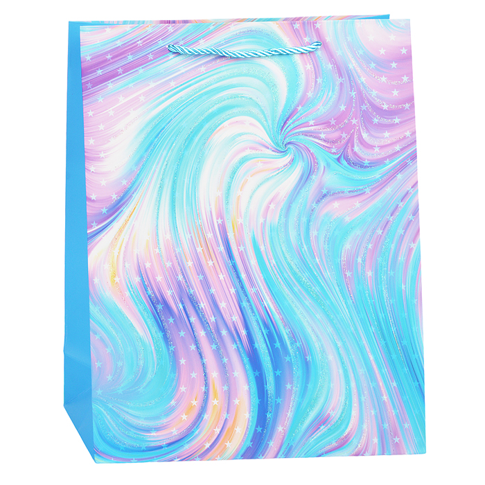 Пакет подарочный 00-4865 "Снежные узоры" 26*10*32см.