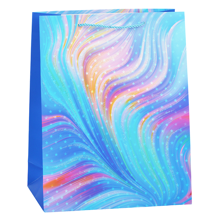 Пакет подарочный 00-4865 "Снежные узоры" 26*10*32см.