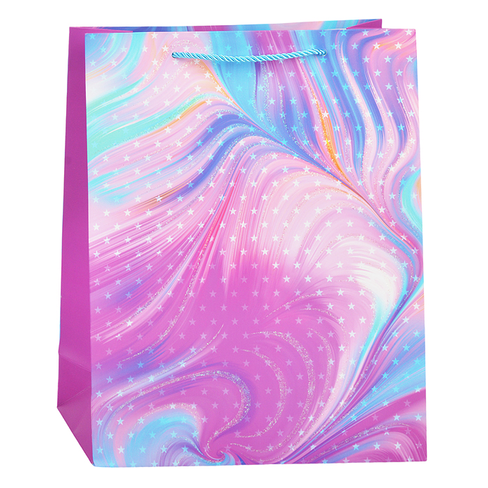 Пакет подарочный 00-4865 "Снежные узоры" 26*10*32см.