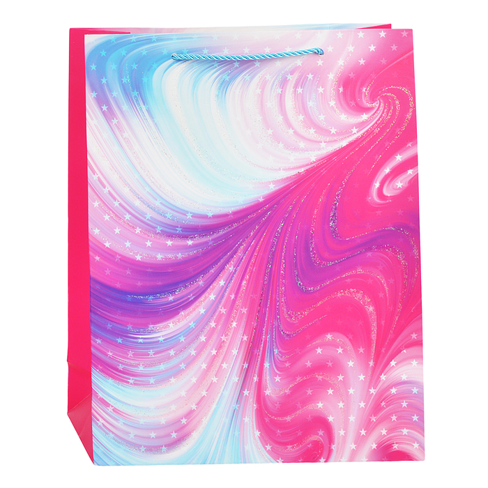 Пакет подарочный 00-4865 "Снежные узоры" 26*10*32см.