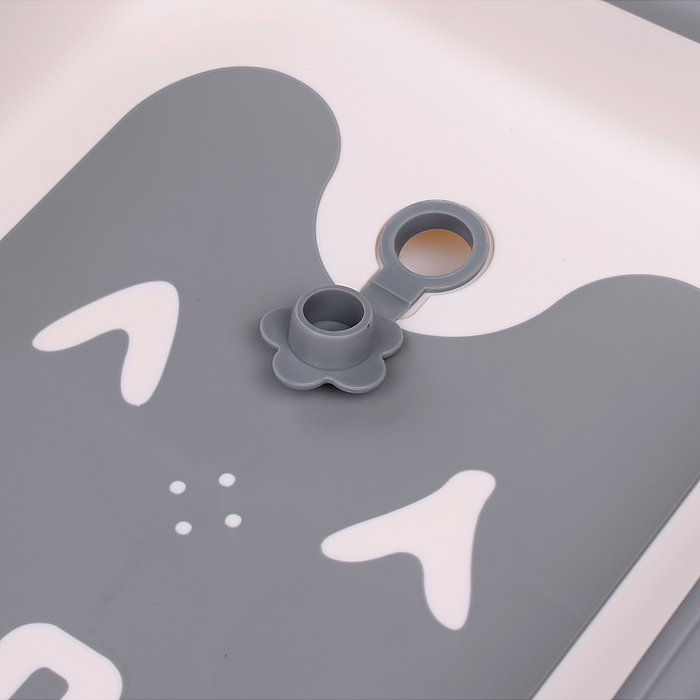 Фото к товару Ванночка для купания 00-4802 (цвет: белый/серый) Ванночка для купания 00-4802 (цвет: белый/серый)