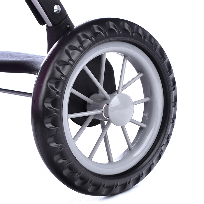 Коляска-люлька 9388 для кукол, металлическая, с корзиной, цвет морские звезды в пакете