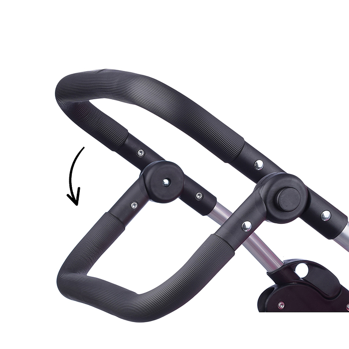 Коляска-люлька 9388 для кукол, металлическая, с корзиной, цвет морские звезды в пакете