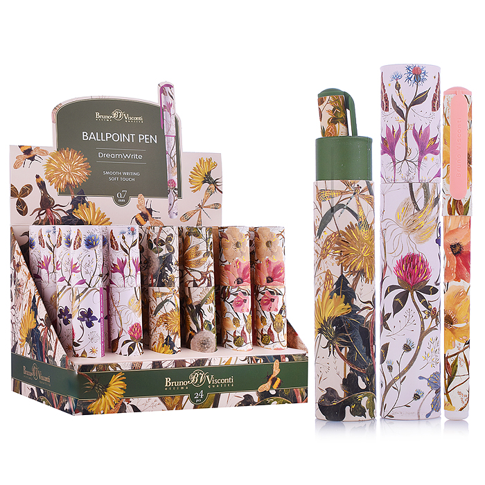 Ручка шариковая "DreamWrite. Flora" 0.7 мм, синяя, 3 вида