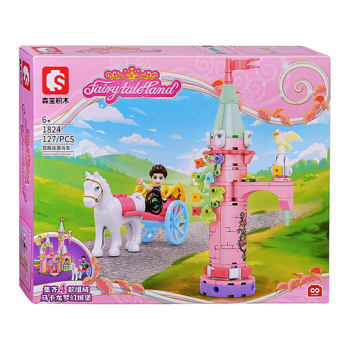 Фото к товару Конструктор 1822-1825 "Сказочный замок" в коробке Конструктор 1822-1825 "Сказочный замок" в коробке