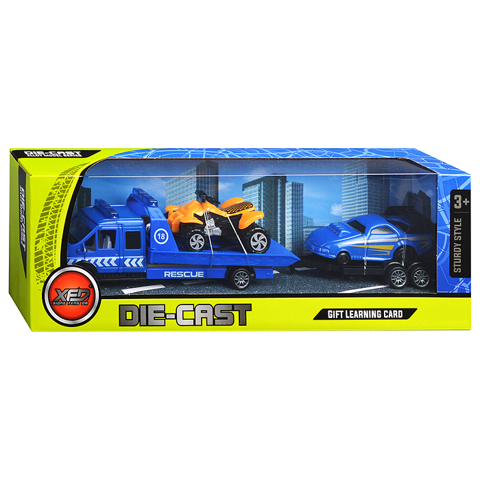 Набор 889-330 "Эвакуатор" с транспортом, в коробке