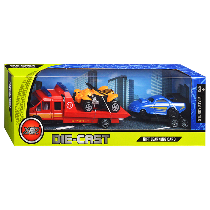 Набор 889-330 "Эвакуатор" с транспортом, в коробке