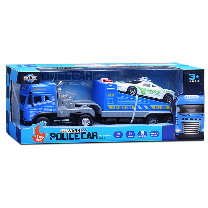 Машина KLX800-249 "Полицейский эвакуатор" (свет, звук) в коробке