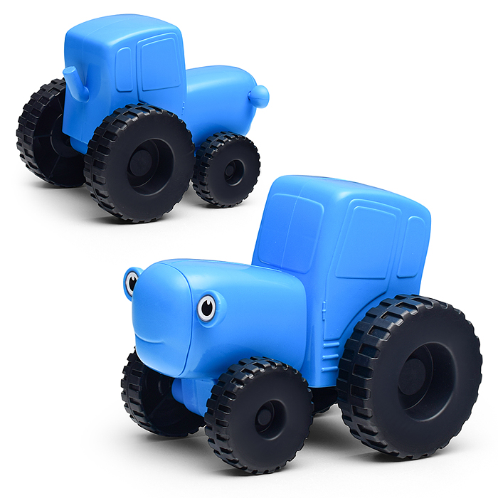 Машина пластик каталка "Синий трактор" 20 см, свободный ход, синий 