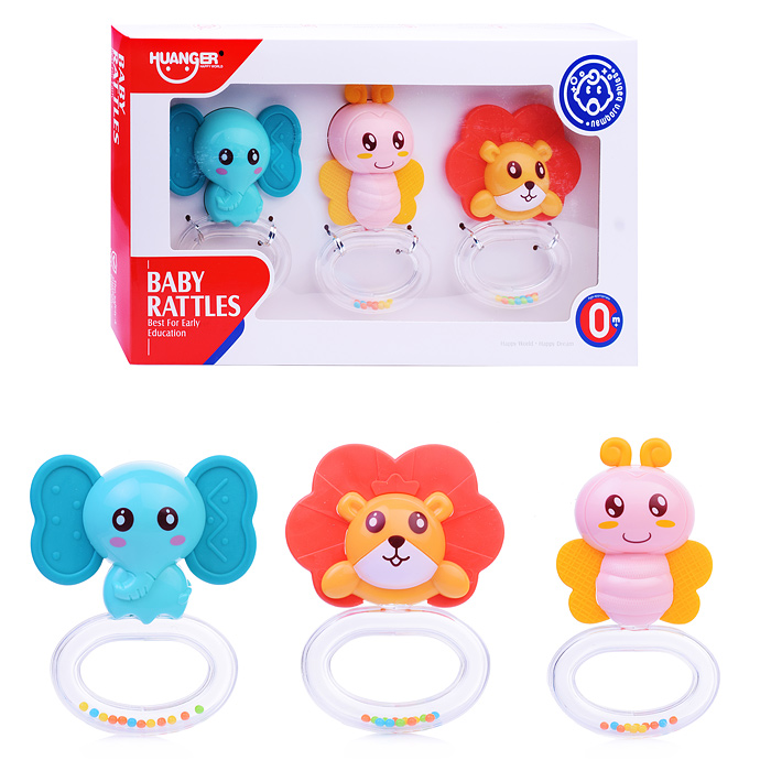 Набор погремушек HE0135 "Милые зверята" в коробке Набор погремушек HE0135 "Милые зверята" в коробке