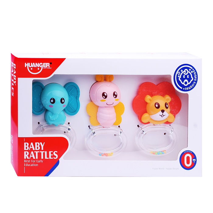 Фото к товару Набор погремушек HE0135 "Милые зверята" в коробке Набор погремушек HE0135 "Милые зверята" в коробке