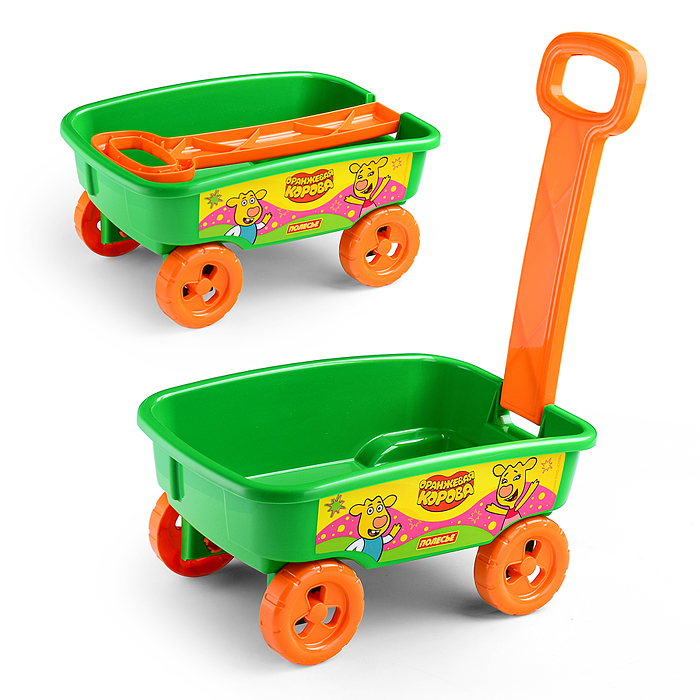 Тележка с ручкой "Оранжевая корова" Тележка с ручкой "Оранжевая корова"