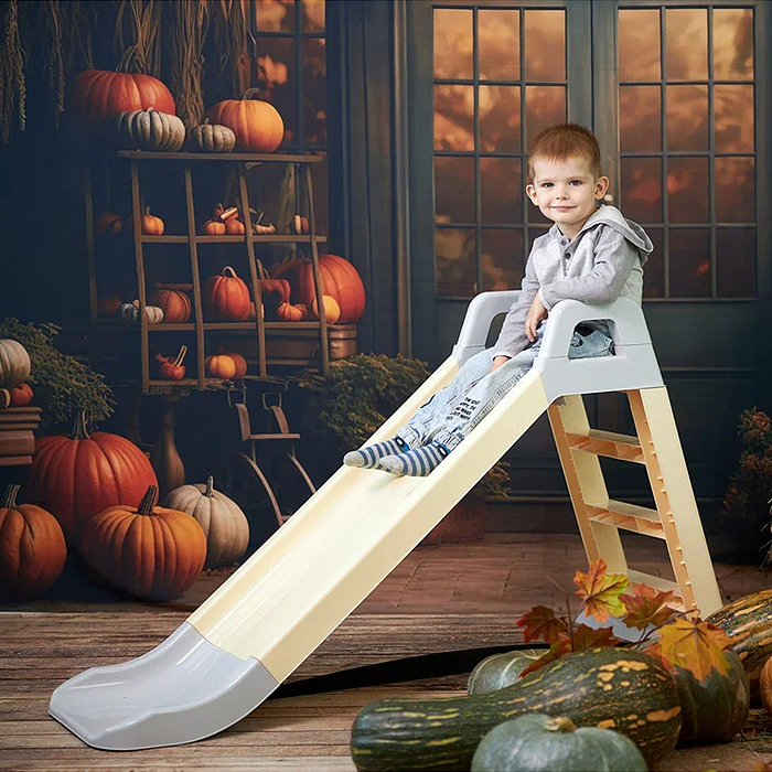 Фото к товару Горка детская OKIKID серая 78х135х60 см Горка детская OKIKID серая 78х135х60 см