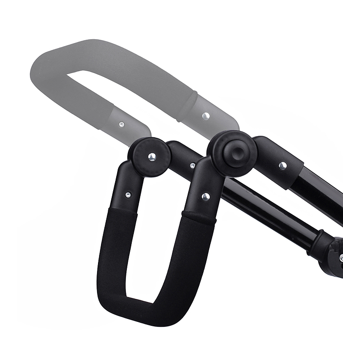 Коляска для кукол 9641 металлическая, регулируемая ручка, с корзиной, цвет розовый, в пакете