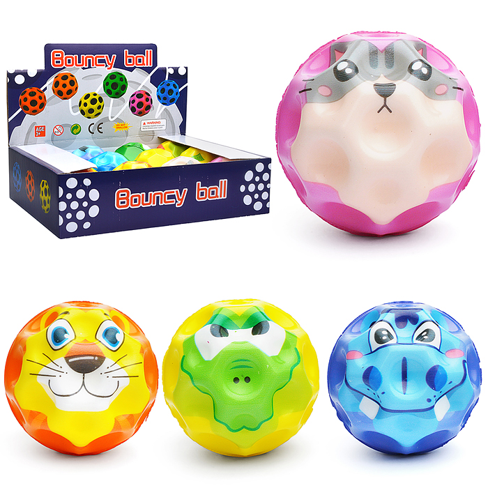 Мяч детский 00-5794 "Мордочки животных" в коробке